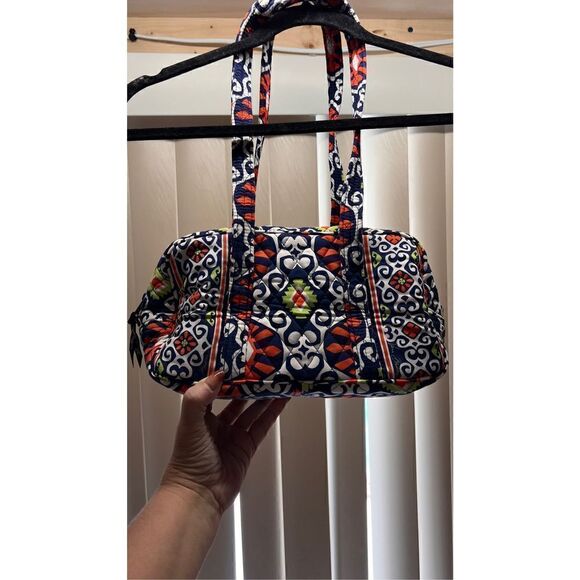 Vera Bradley Women's Purse Sun Valley Tote Shoulder Bag Purse Orange Cotton - Picture 6 of 12